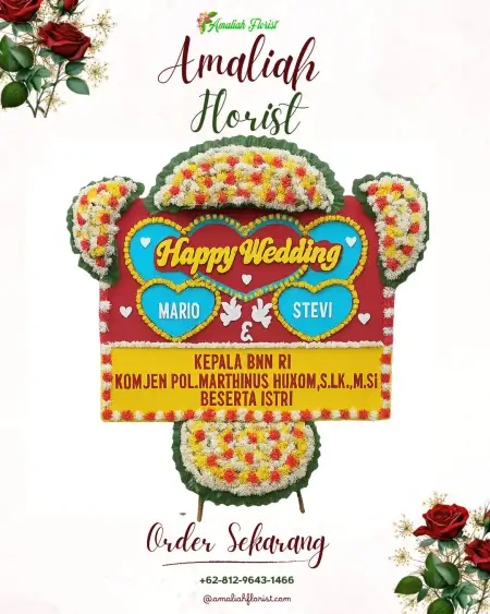 Papan Bunga Pernikahan Miyono